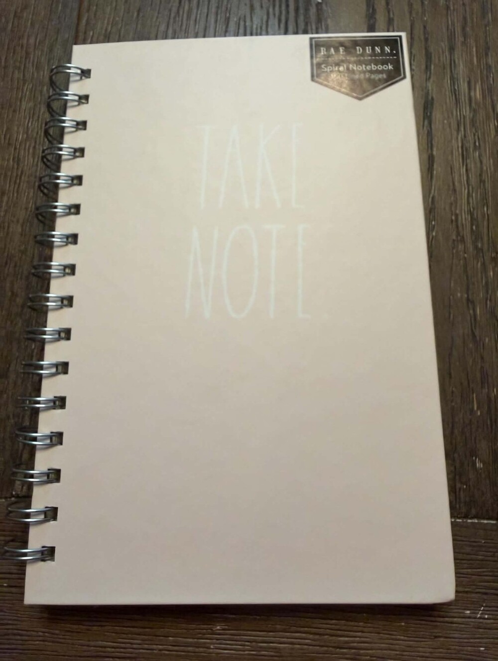 NWT Rae Dunn "Take Note" Hardcover Notebook, 6"×9"